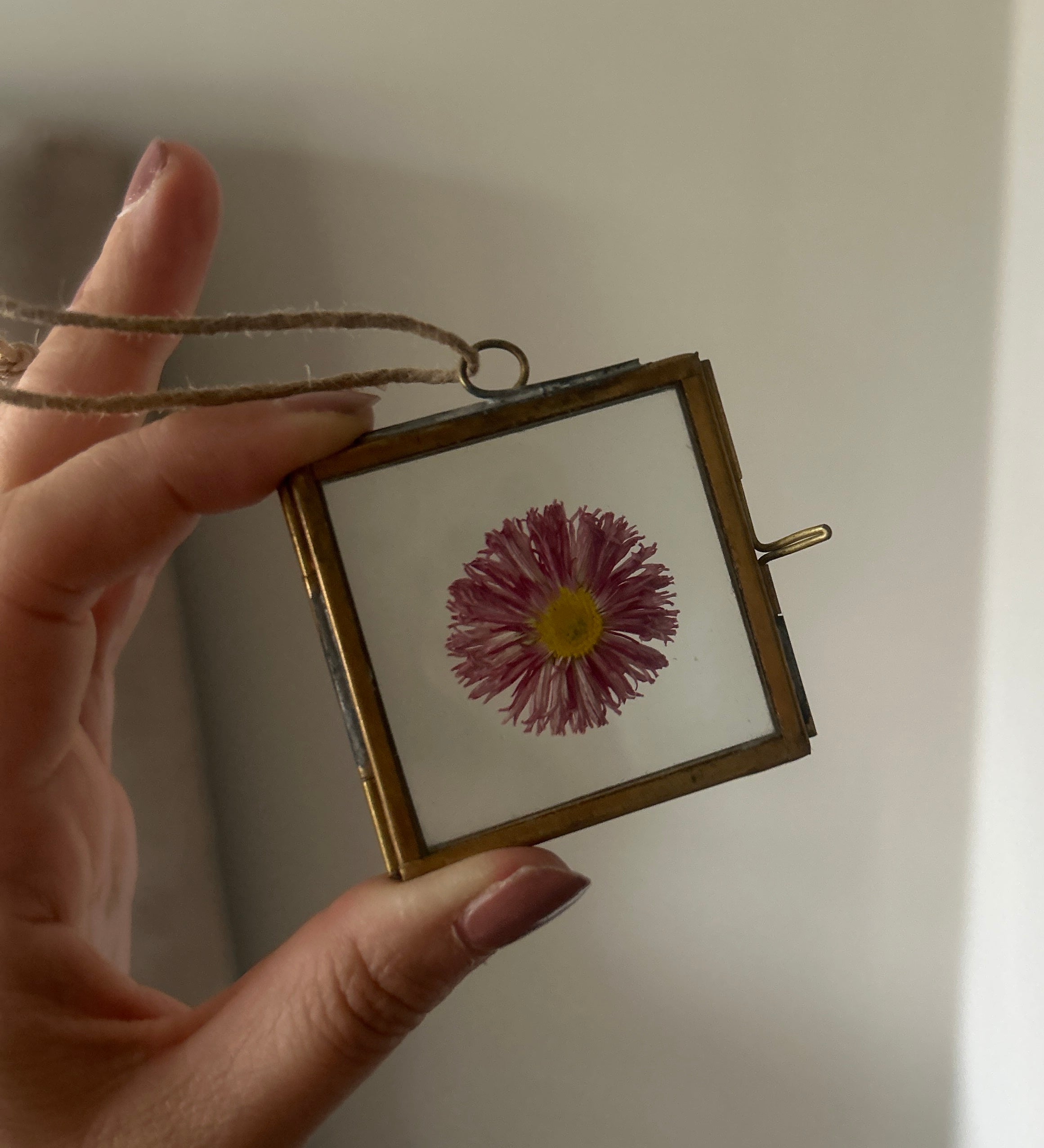 Mini Pressed Flower Gold Frame - One of a Kind Botanical Keepsake