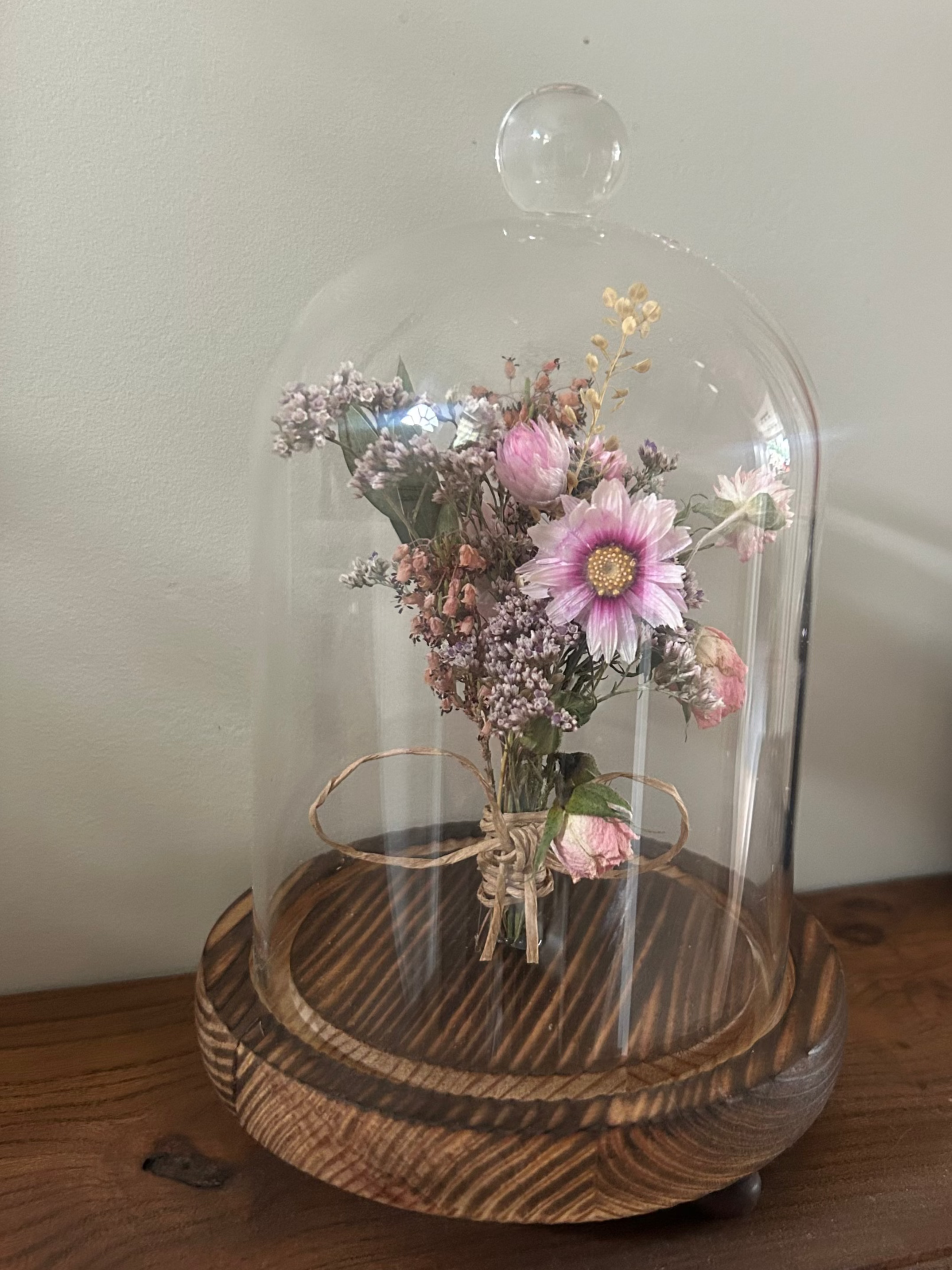 Dried Flower Cloche Dome – One of a Kind Nature Keepsake