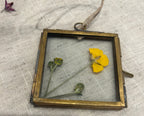 Mini Pressed Flower Gold Frame - One of a Kind Botanical Keepsake
