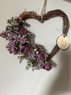 Mini Heart-Shaped Dried Flower Wreath
