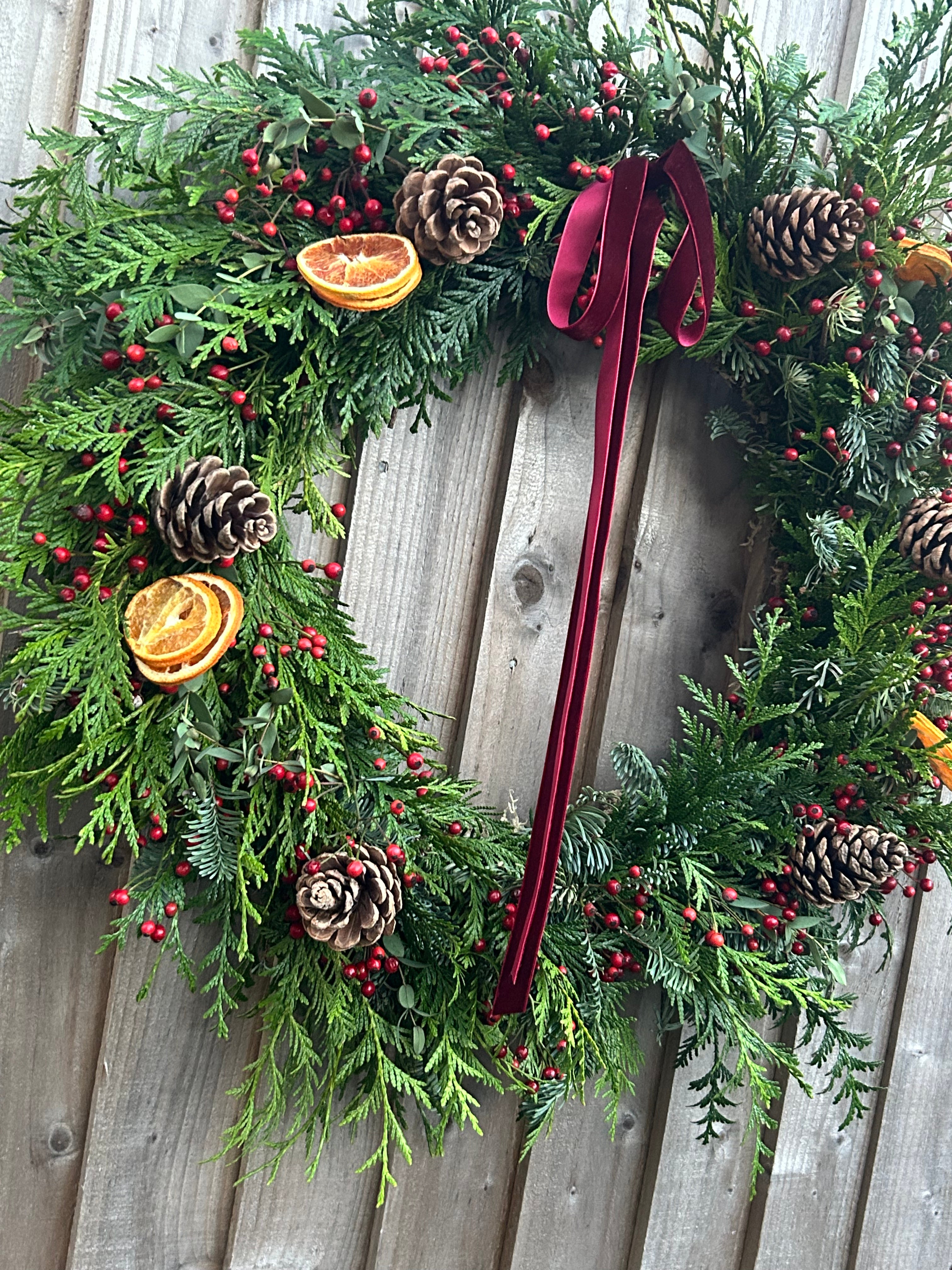 Christmas Wreath Workshop - A Wildly Beautiful Christmas Evening - 25th or 26th November -  Cuckfield
