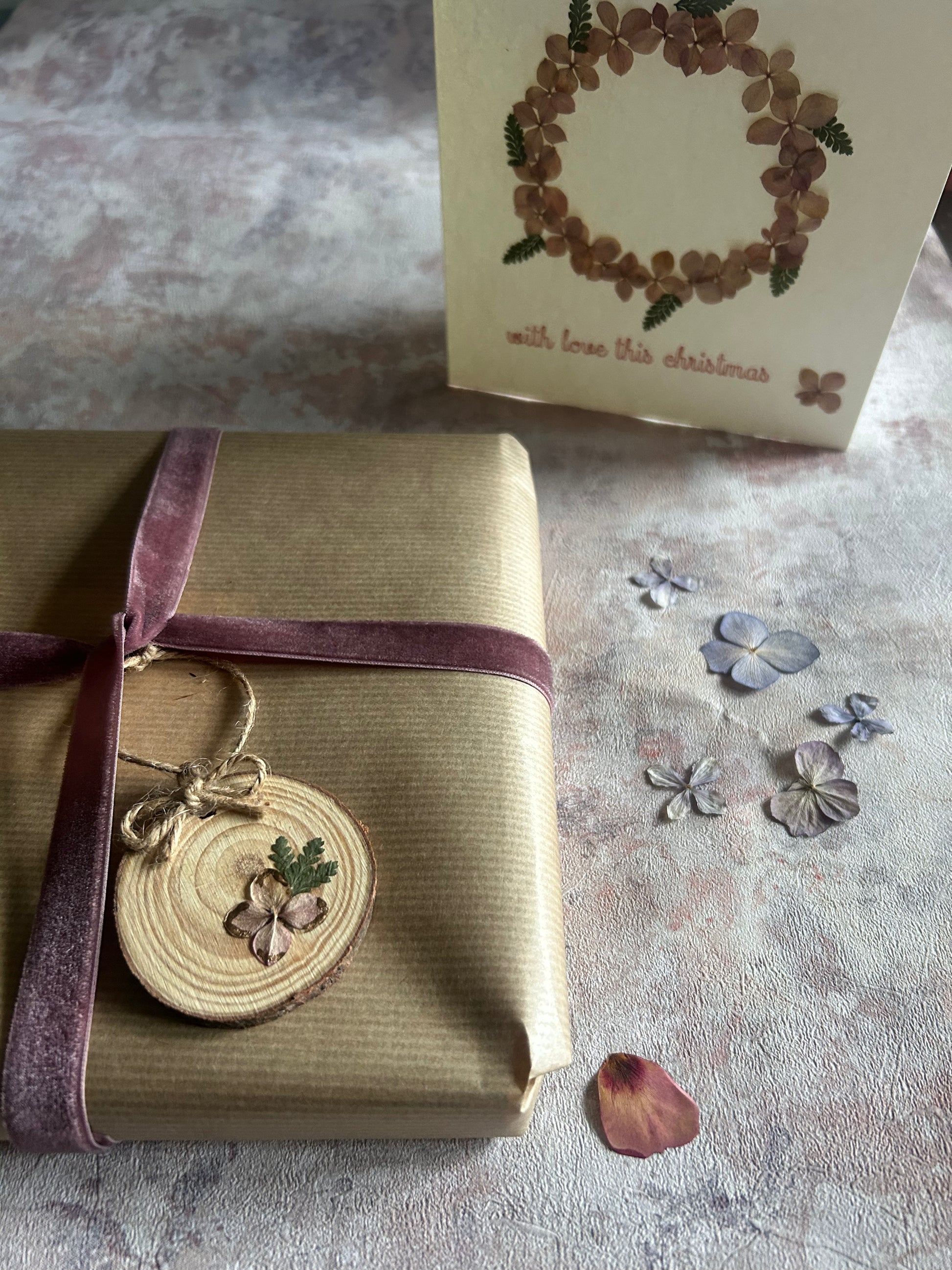 Pressed Flower Wooden Gift Tags