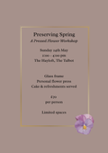Preserving Spring Workshop